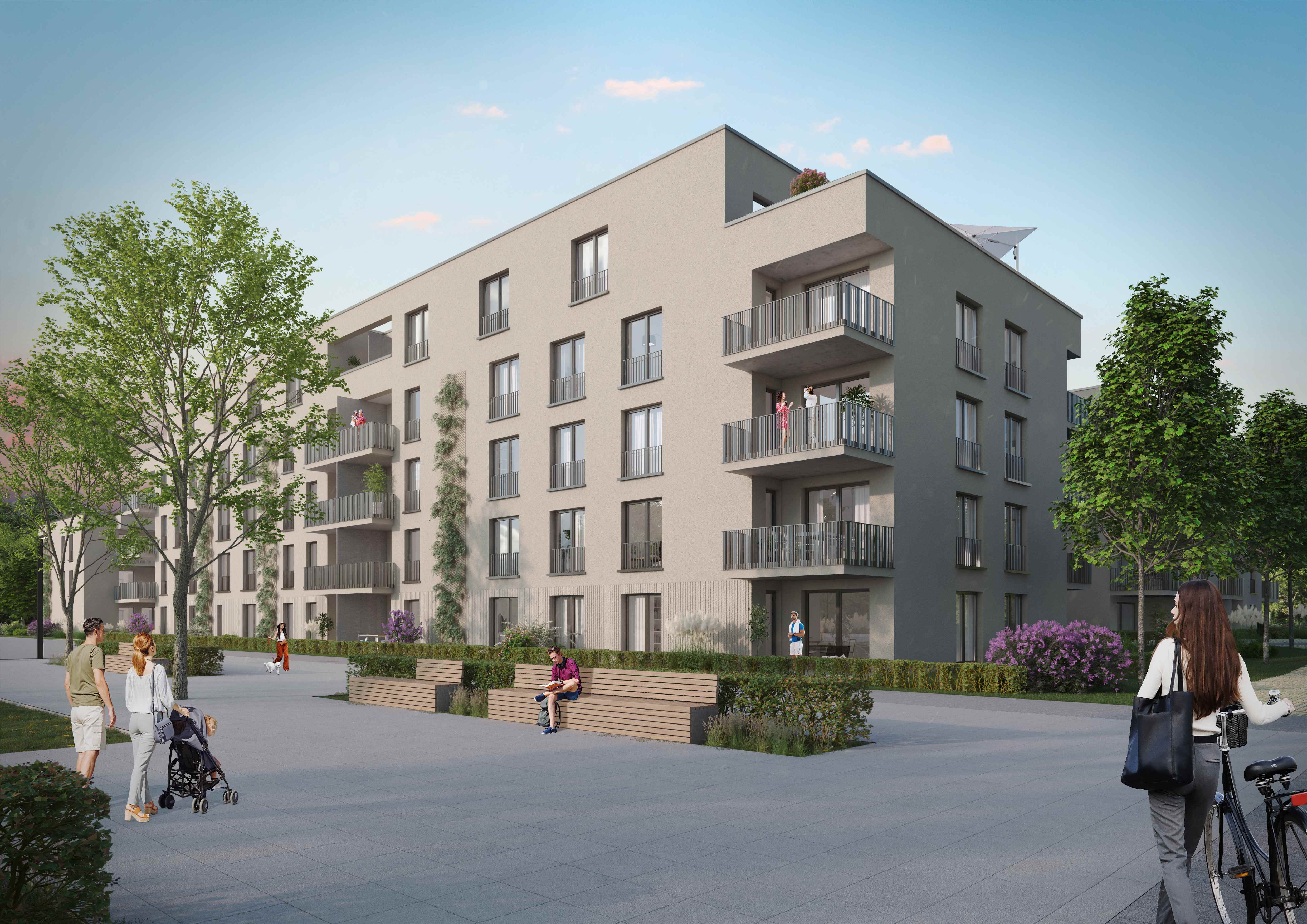 Instone startet mit dem Bau von 105 überwiegend geförderten Mietwohnungen im „Neckar.Au Viertel“ für die Stadt Rottenburg am Neckar