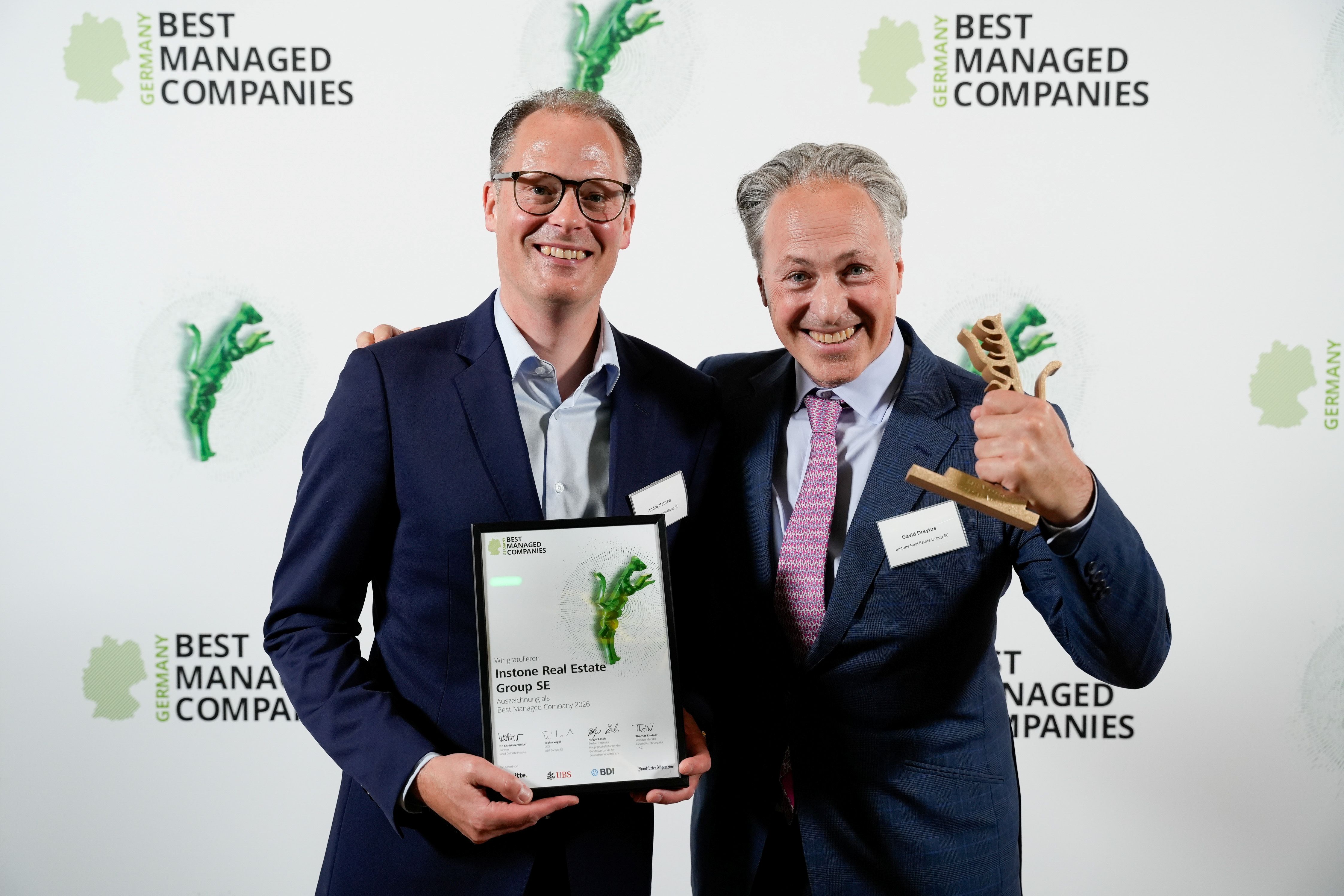 Instone Group erneut als Best Managed Company ausgezeichnet
